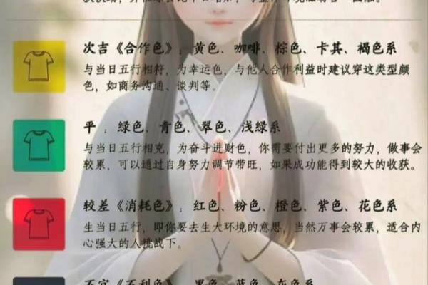 每日五行穿衣颜色2025年4月13日