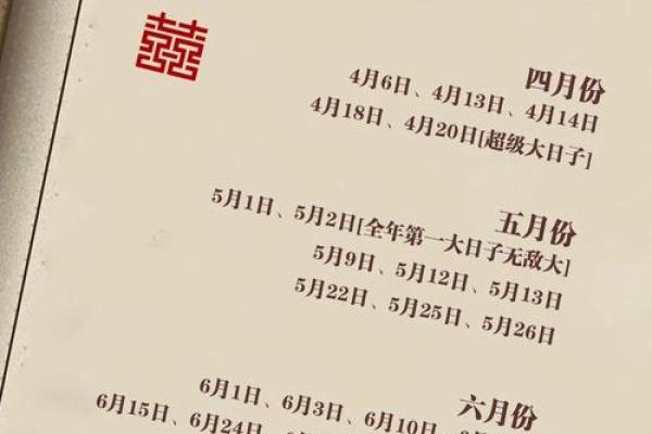4月份订婚的黄道吉日